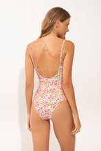 Load image into Gallery viewer, Model Back: Rio De Sol One-Piece Ditsy-Sky Hype