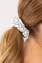 Load image into Gallery viewer, Image 03: Rio De Sol Hair Accessory Linea-White Scrunchie