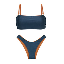 Load image into Gallery viewer, Product Back: Rio De Sol Set Set Nocciola Bandeau-Reto High-Leg