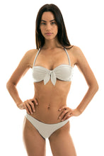 Load image into Gallery viewer, Model Front: Rio De Sol Bottom Bottom Perola Bandeau