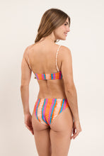Load image into Gallery viewer, Model Back: Rio De Sol Set Set Stripes Bandeau-Reto Essential-Comfy