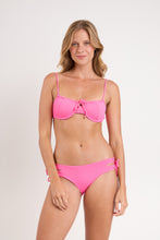 Load image into Gallery viewer, Model Front: Rio De Sol Top Top Mtx-Ultrapink Balconet-Tie
