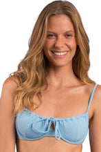 Load image into Gallery viewer, Gallery: Rio De Sol Top Top Dots-Sky Balconet-Tie
