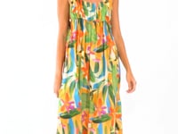 Load and play video in Gallery viewer, Tropical Long Dress Chiara

