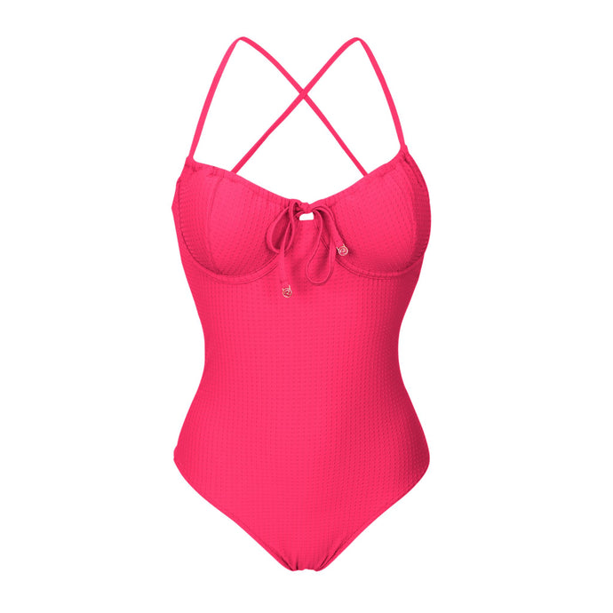 Product Front: Rio De Sol One-Piece Dots-Virtual-Pink Julia