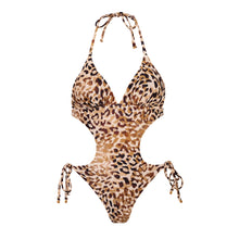 Load image into Gallery viewer, Product Front: Rio De Sol One-Piece Leopard Trikini
