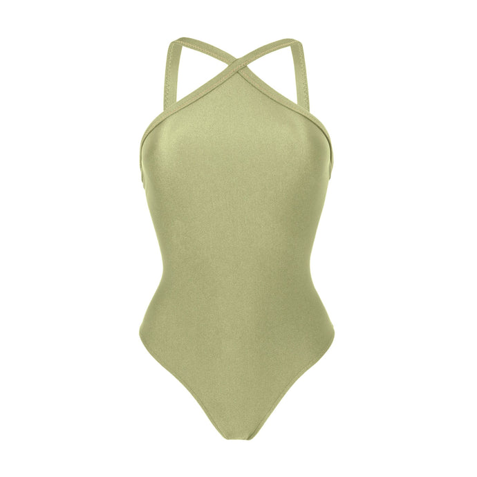 Product Front: Rio De Sol One-Piece Oliva High-Neck