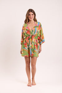 Model Front: Rio De Sol Beach Dresses Tropical Kaftan Bel